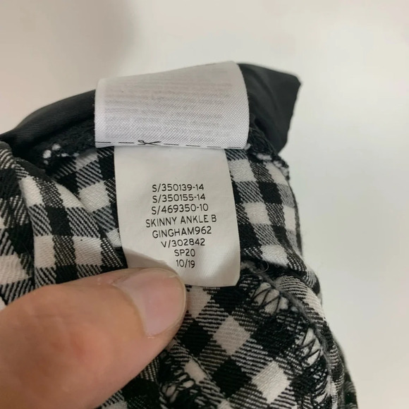 Gap Gingham  Skinny Stretch Ankle Pant Women’s Size 0 Classic Career work wear - Picture 10 of 11